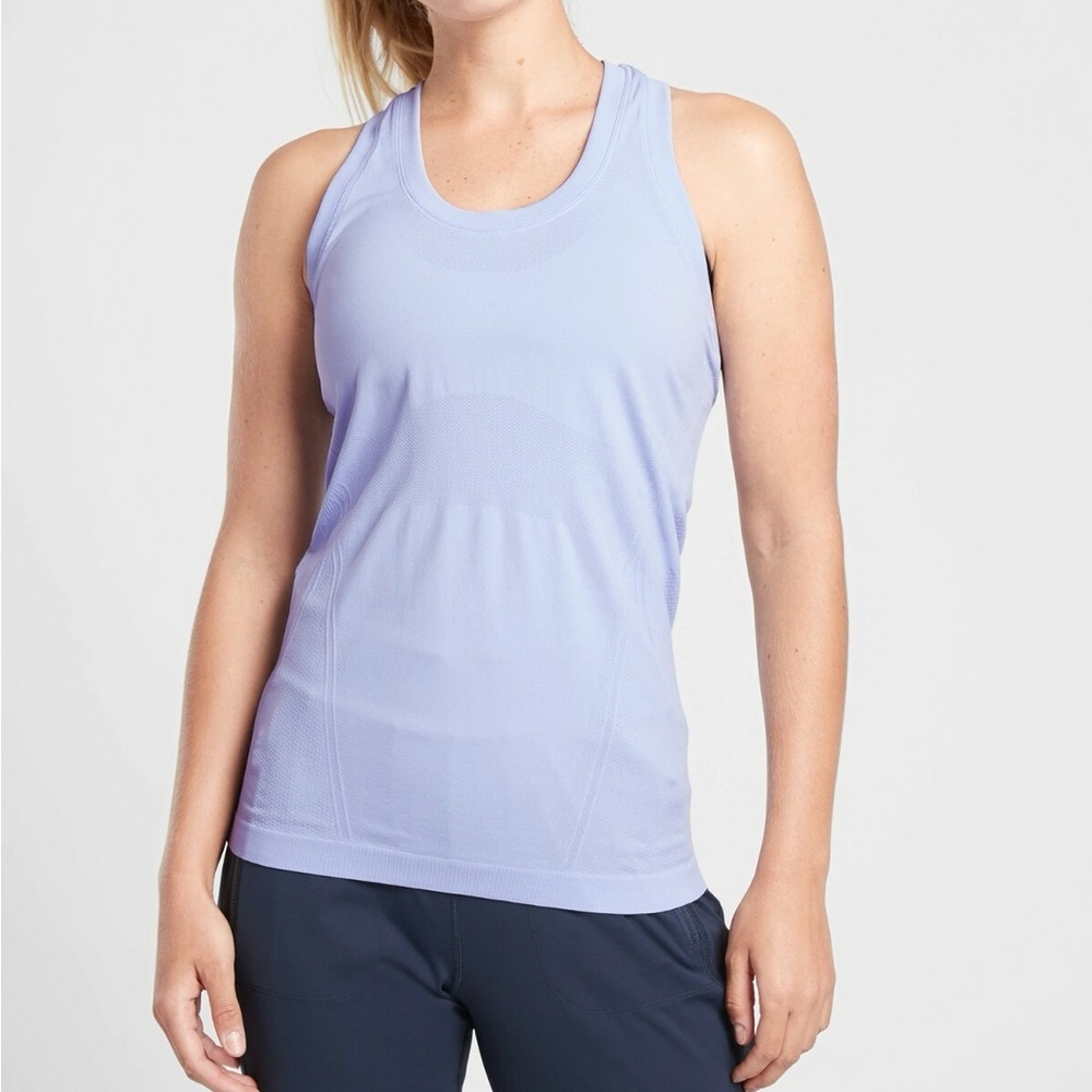 Athleta momentum Seamless Light Blue Sleeveless racerback tank Top